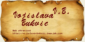 Vojislava Bukvić vizit kartica